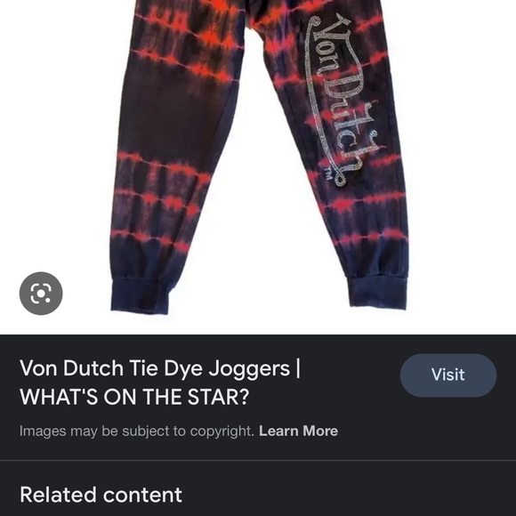 Von Dutch gold Tie Dye brown and black Sweats & Top limited edition - Picture 4 of 5